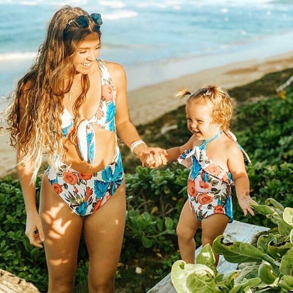 Floral Blue Halter Top, Mommy & Me S… - Picture 2 of 16